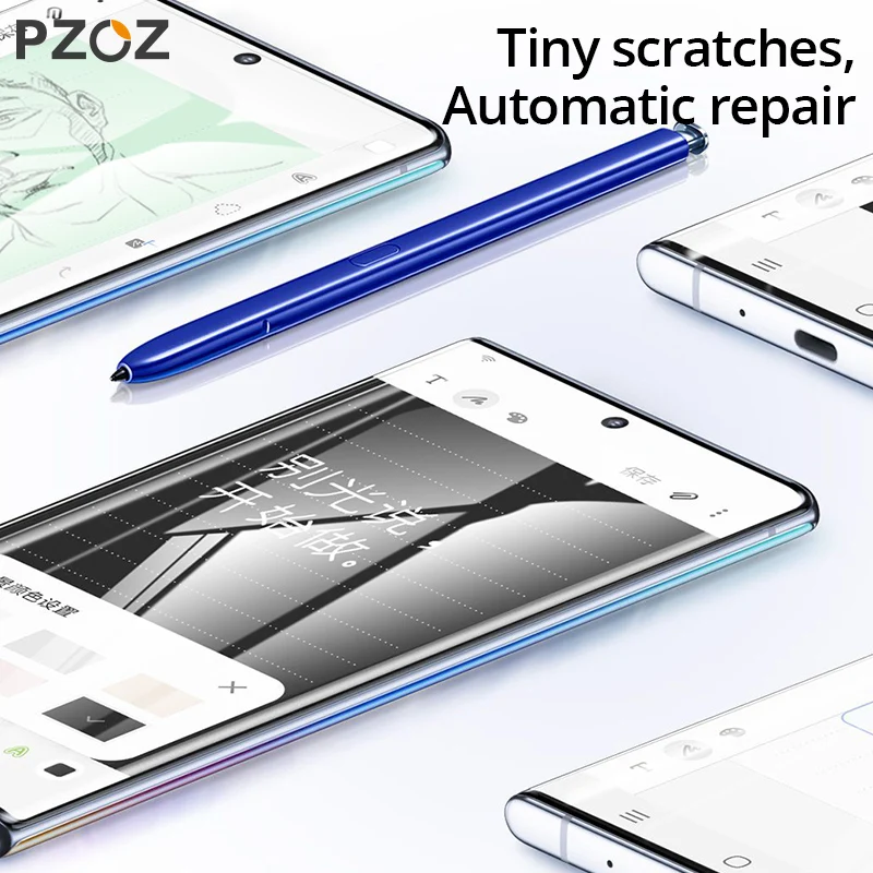PZOZ Гидрогелевая пленка для samsung Galaxy Note 10 Plus A80 A90 Полный экран протектор Galaxy Note10 Защитные Мягкие гидрогелевые пленки
