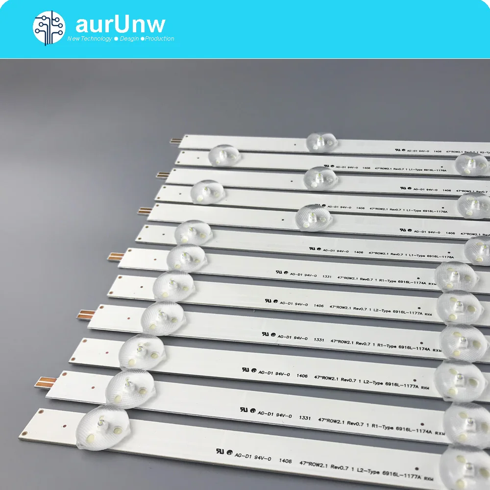 94cm LED Backlight Lamp strip 9leds For LG 47LN610V-ZB 47LN6138-ZB 47LN613S-ZB 47LN613V-ZB 47WL30MS-D 47LN577V-ZK 47LN577S-ZK | Лампы и