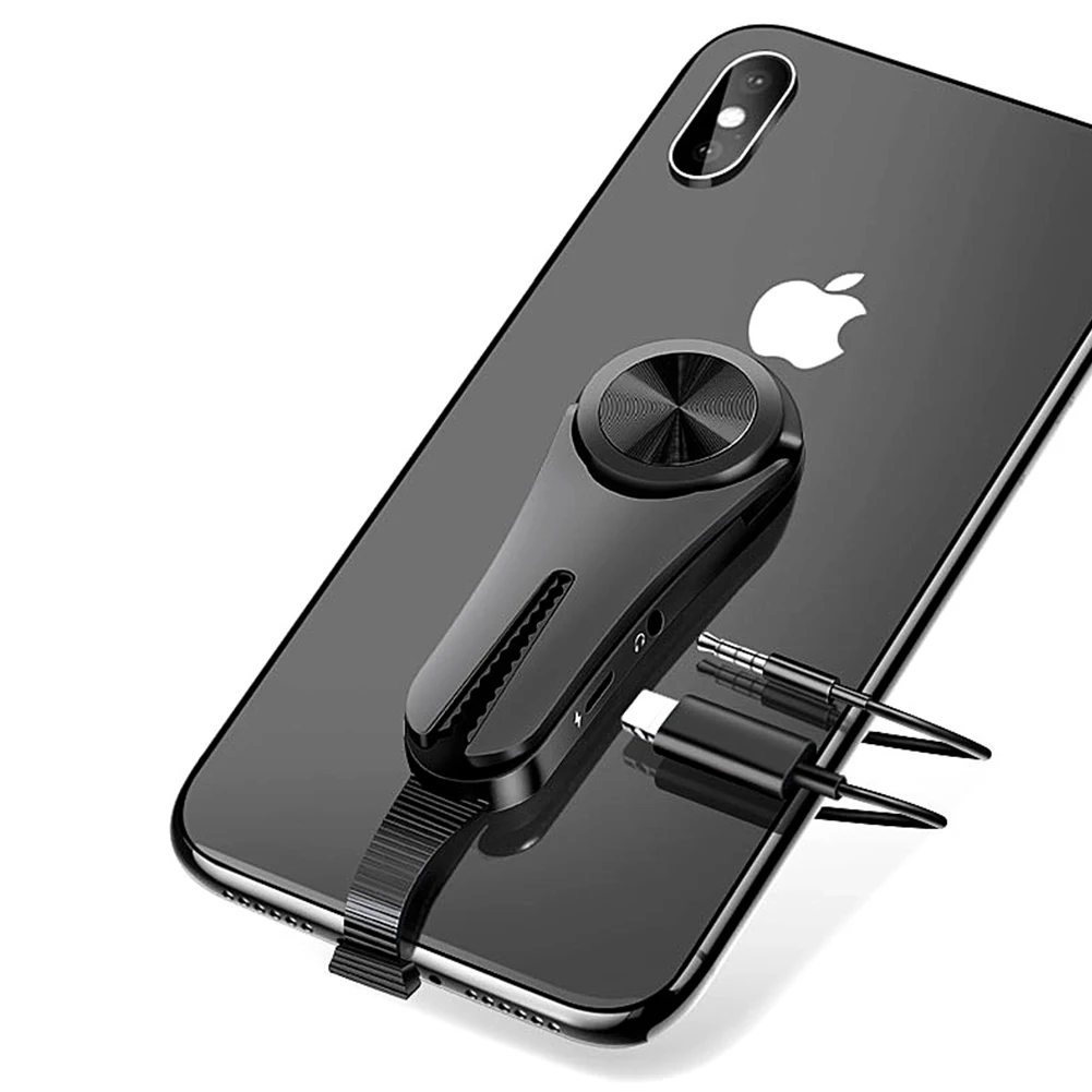 Освещение, двойное переходное кольцо, держатель для iPhone 11 Pro XS MAX XR X USB 3,5 мм, аудио зарядное устройство, автомобильное крепление, зажим, подставка для iPhone 7 8 Plus - Цвет: 3.5mm Lightning