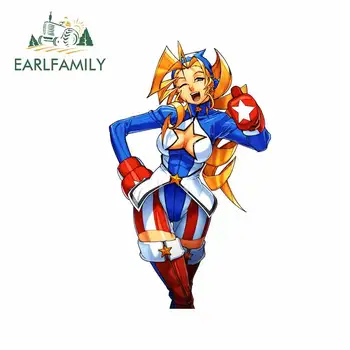 

EARLFAMILY 13cm x 7.9cm For Cartoon Car Sticker Campervan Decal Vinyl Material Waterproof Windshield Air Conditioner Decoration