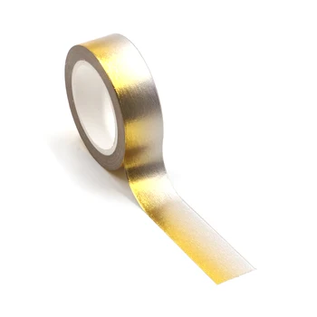 

New 1PC Gold Foil Grey Washi Tape Japanese Rice Paper DIY Planner Scrapbooking Adhesive Masking Tape 1.5cm*10m Stationery