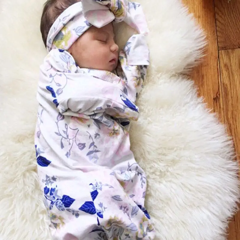 Детский спальный мешок+ повязка на голову; комплект одежды для новорожденных девочек и мальчиков; Стильный комбинезон для сна; одежда для фотосессии; DXAD