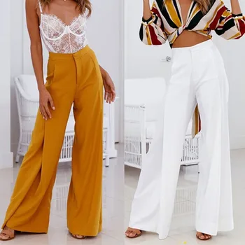 

Summer Women Trousers New Comfortable Casual High-waisted Pants with Flared Casual Pants Women