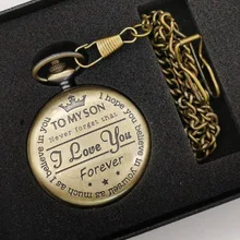 Модные золотые кварцевые карманные часы ретро Подвеска для ожерелья для мужчин и женщин Карманные и Fob часы Подарочная коробка для мужчин и детей