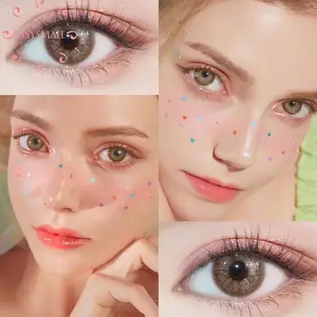 

Easysmall small pupil Eyes Contacts Colored Contact Lenses green Dutch primary colors Degree option 2pcs/pair prescription