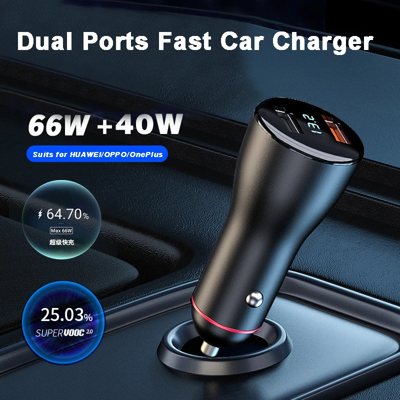 type c car charger samsung 65W SuperVooc 2.0 Car Charger + 40W /22.5W SuperCharge Fast Car Charging For OPPO Find X2 Pro Reno 3 4 Ace 2 X20 Realme X50 Pro usb car charger