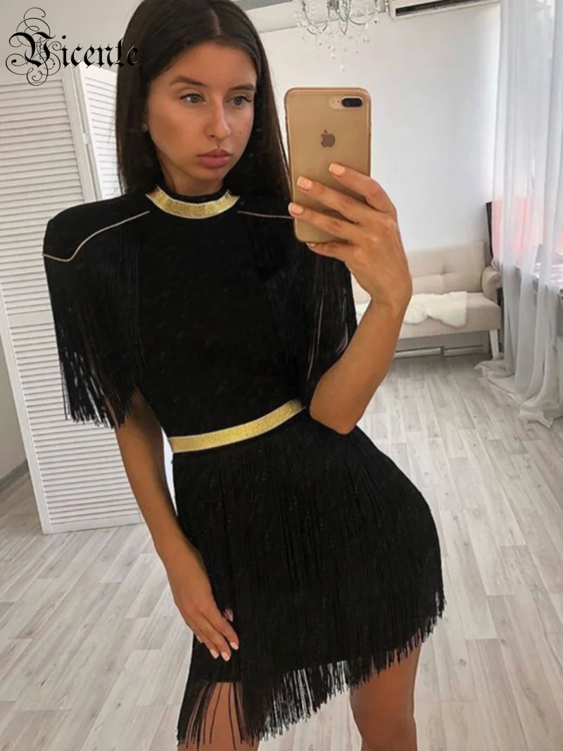 VC все бесплатная доставка 2020 новые стильные кисточки Половина рукава воротник