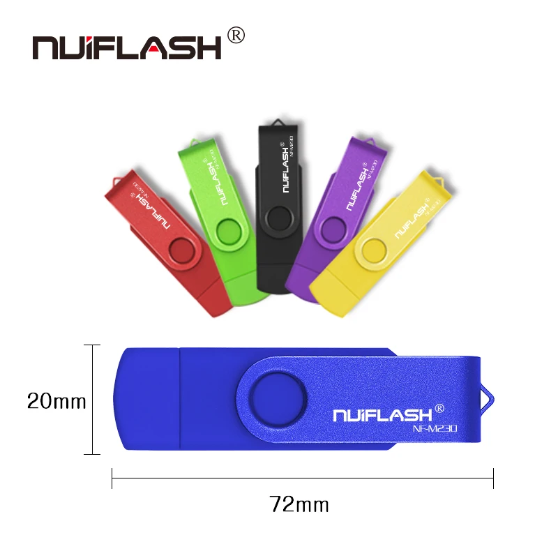 Флеш накопитель nuiflash USB OTG высокоскоростной 64 ГБ 32 16 8 4 внешнее хранилище двойное