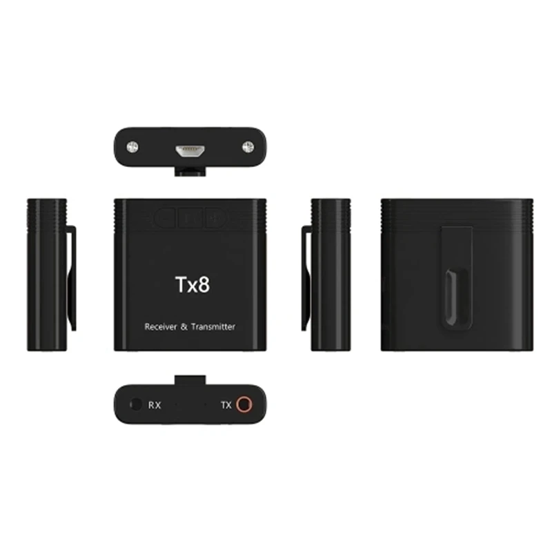 Tx8 2 в 1 Bluetooth 5,0 передатчик приемник аудио адаптер для ТВ ПК наушников Mp3/Mp4 воспроизведения музыки
