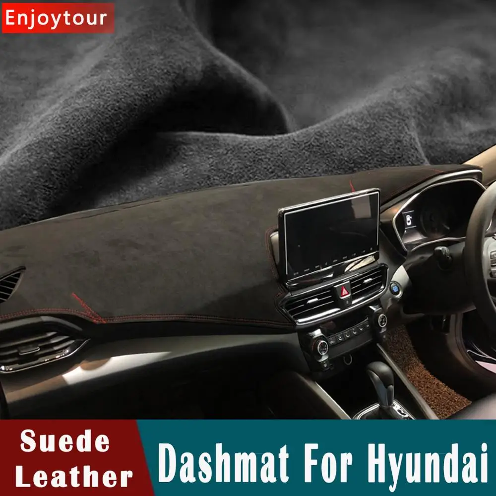 Suede Leather Dashmat Dashboard Cover Dash Mat Carpet for Hyundai