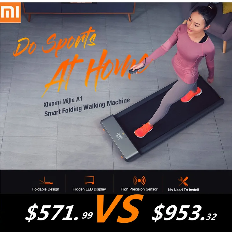 

Xiaomi Mijia WalkingPad Exercise Machine Foldable Household Non-flat Treadmill Smart Control of Speed Connect Smart Mi Home App
