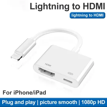

Lightning to HDMI 4K Interface Adapter HD TV/ Projector Converter Adapter for Apple iPhone iPad