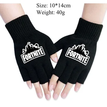 Fortnite rękawiczki gra modne rękawiczki dla dziewczynek i chłopców pół palca rękawiczki zimowe rękawiczki ciepłe rękawiczki czarne rękawiczki tanie i dobre opinie lalki Adult Adolesce 12 + y 18 + CN (pochodzenie)