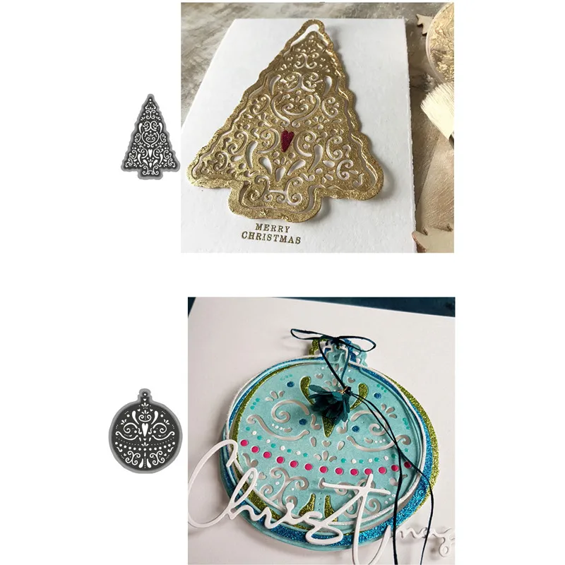 

Metal Steel Cutting Dies Merry Christmas Tree Circle Frame For DIY Scrapbooking Paper/photo/Album Cards Embossing Dies New 2019
