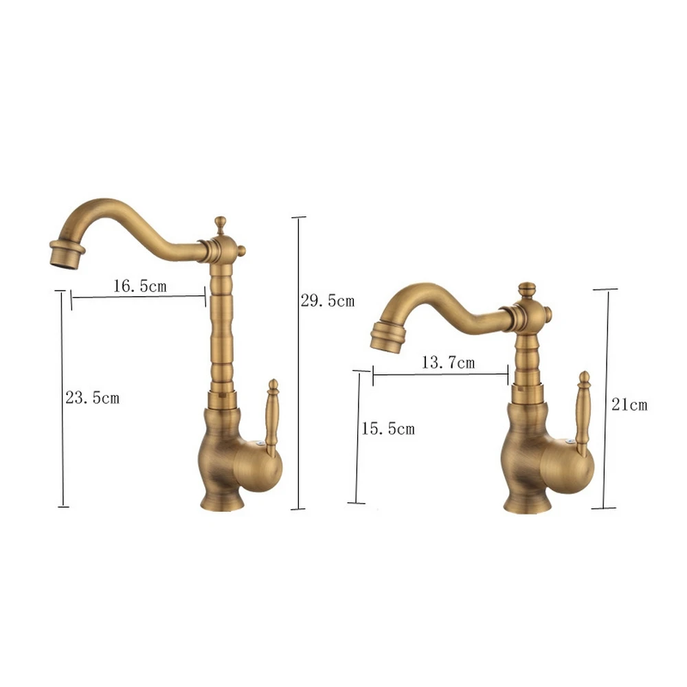 

European Style Copper Washbas Faucet With Cold And Hot Bathroom Bathroom Button Single Connection Ceramic Filter Sink Faucet