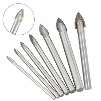 

Ceramic Drill bits Plastic Porcelain Wood Stone Workshop 7pcs Spear head