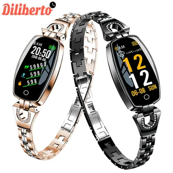 

Diliberto H8 Sport Smart Watch Women Heart Rate Tracker Bluetooth Smartwatch Sleep Tracker Fitness Smart Bracelet Watch
