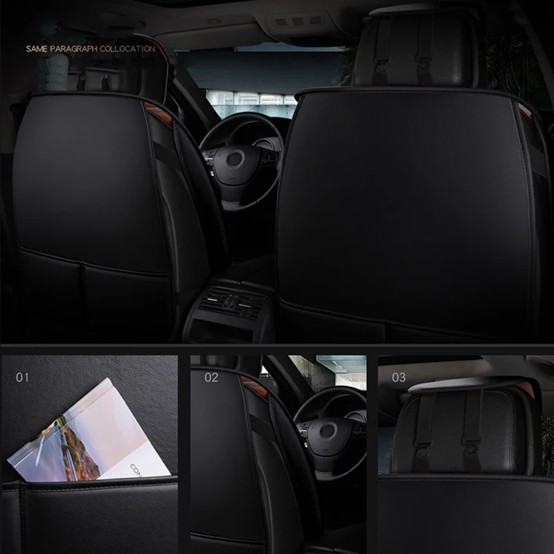 WLMWL универсальный кожаный чехол для автокресла Ford focus fiesta ranger kuga mondeo fusion explorer s max