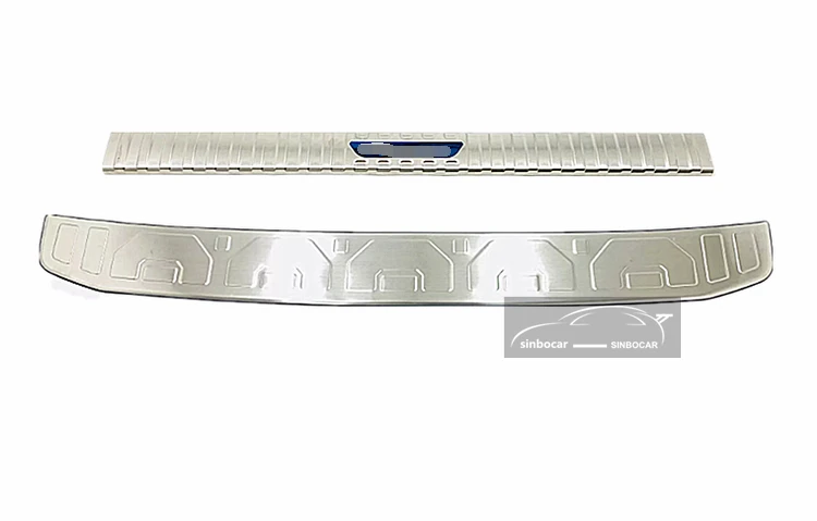 Outer Inner Silver Нержавеющая сталь внешняя и внутренняя заднего бампера протектор Подоконник Накладка для Toyota 4runner - Цвет: Outer Inner Silver