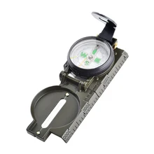 Портативные тактические часы, складные линзы, компас, для выживания на открытом воздухе, для кемпинга, походов, навигации, металлический чехол, армейский Карманный компас