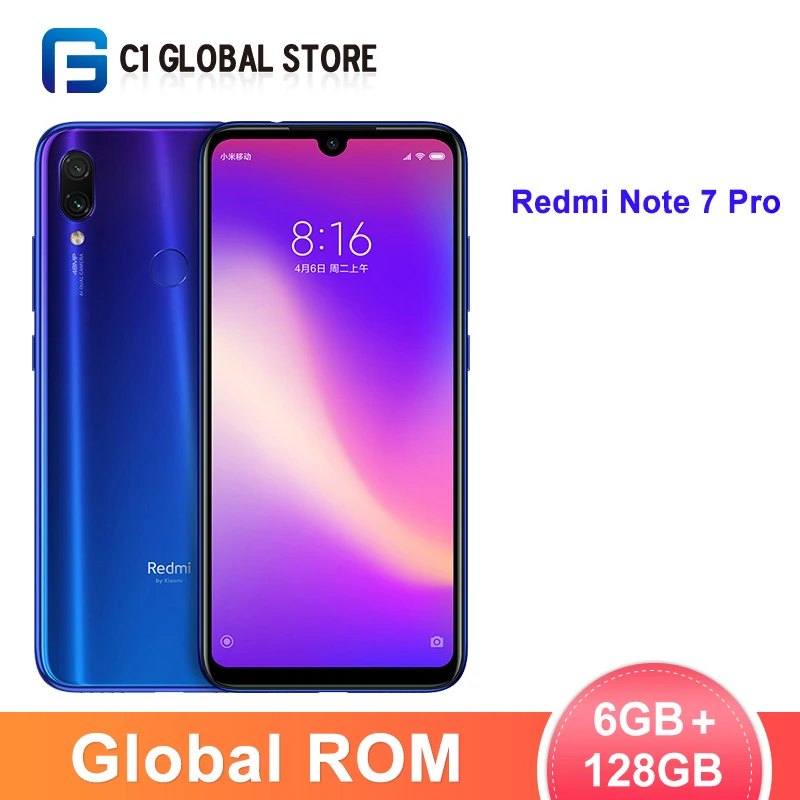 Xiaomi Redmi Note 7 Pro с глобальной прошивкой 6 ГБ ОЗУ 128 Гб ПЗУ Смартфон Snapdragon 675 четыре