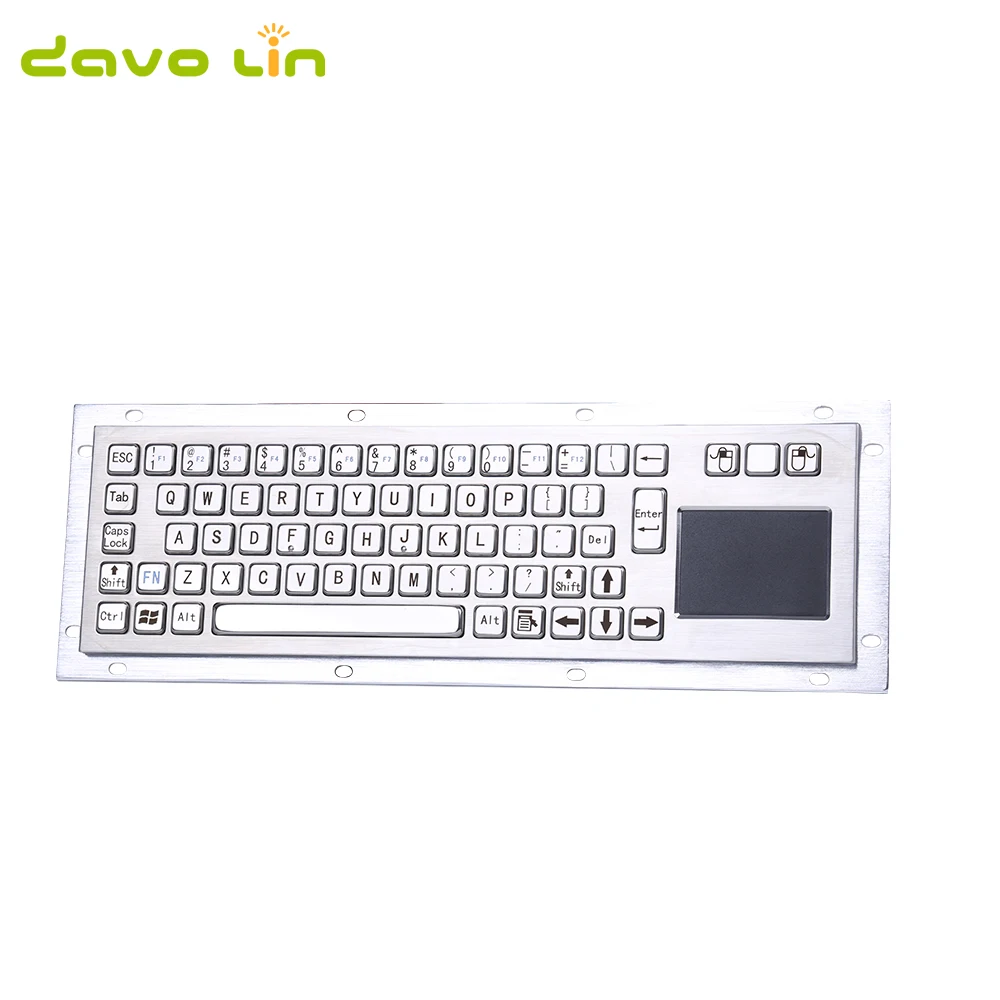 

Wholesale personalized Russia layout PS2 metallic keyboard kiosk industrial stainless steel keyboard