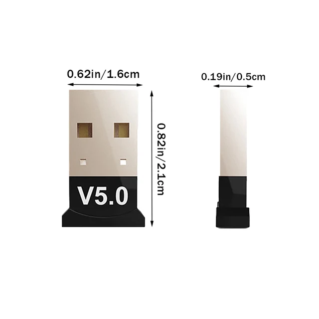 V5.0 Wireless USB Bluetooth 5.0 Adapter Bluetooth Dongle Music Receiver Adapter  Bluetooth Zender Voor Desktop Win 10 Draadloze