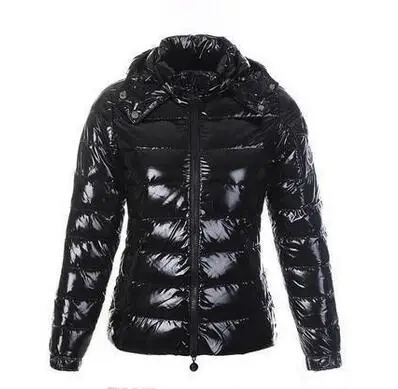 6 bright black Брендовые зимние женские куртки 95% белые пуховые пальто с воротником из меха енота, пальто с капюшоном, куртка XS-3XL - Цвет: 6 bright black