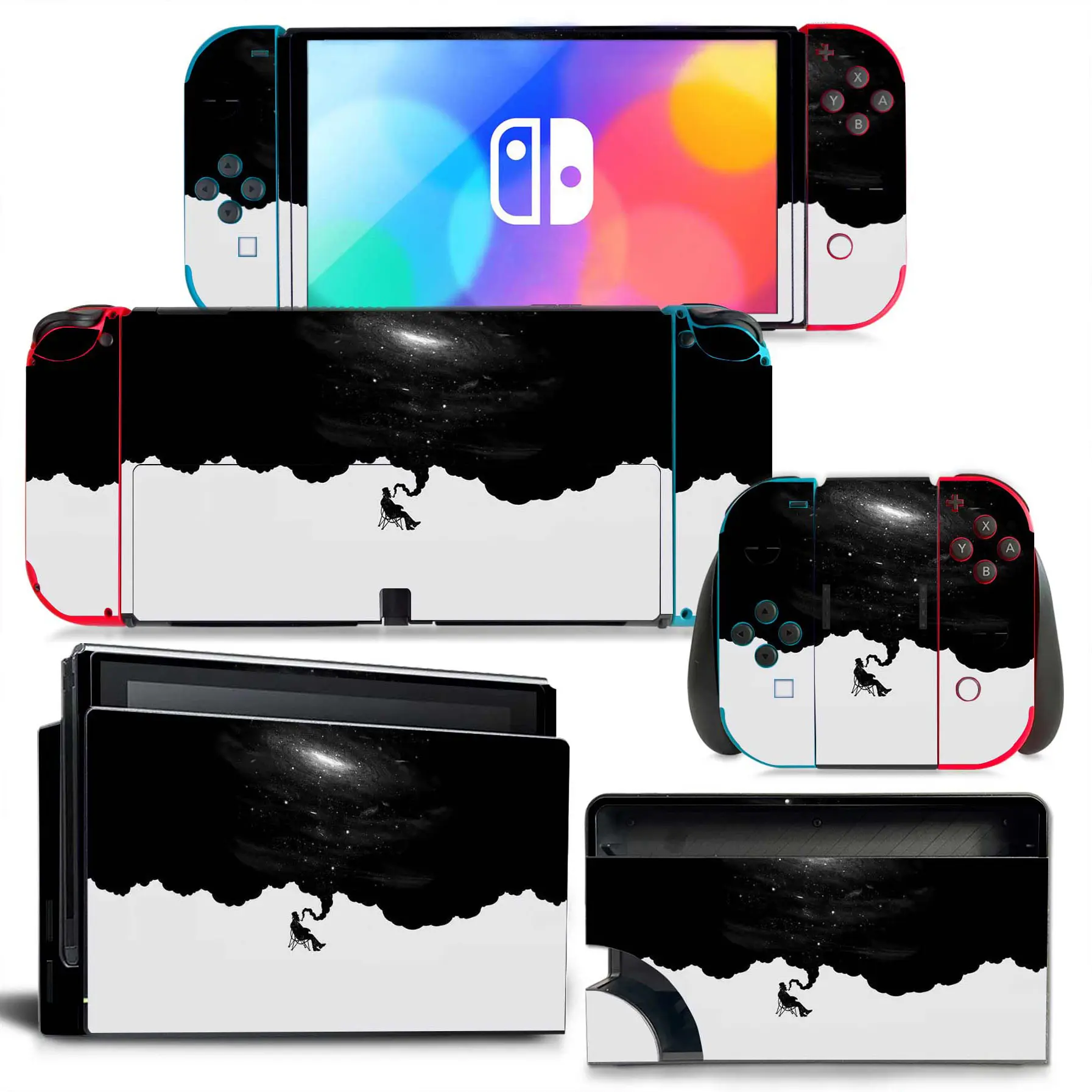 Customize Game Anime Cartoon Cute Pink Metroid Vinyl PVC Skin Sticker For Nintendo Switch OLED Model