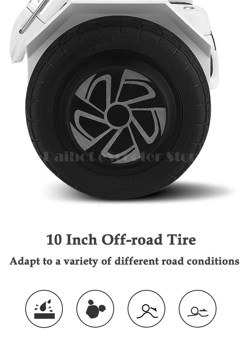 Daibot Electric Scooter Children Self Balancing Scooters 10 Inch Dual Motor 350W 36V Off Road Hoverboard APPBluetooth Speaker   (8)