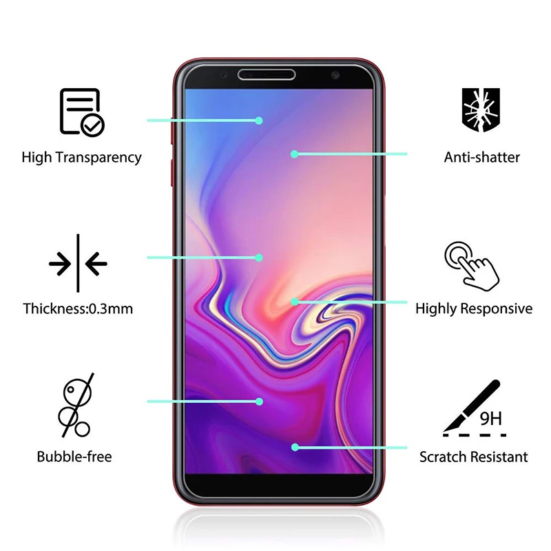 phone screen guard 3Pcs  Screen Protector for Samsung Galaxy J6 Plus Tempered Glass for Samsung J4 Plus Sansung J4Plus J6Plus Glass Protective Film phone screen guard