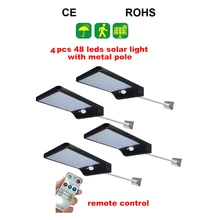 2/4pcs Solar Power Motion Sensor Wall Light 48 LED Waterproof Motion Sensor Night Security Wall Lamp Infrared Induction security
