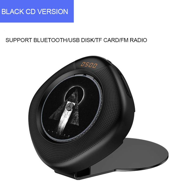 Soaiy E11 CD DVD/VCD динамик Bluetooth динамик спортивный портативный стерео сверхвысокая мощность плеер перезаряжаемый беспроводной микрофон - Цвет: Черный