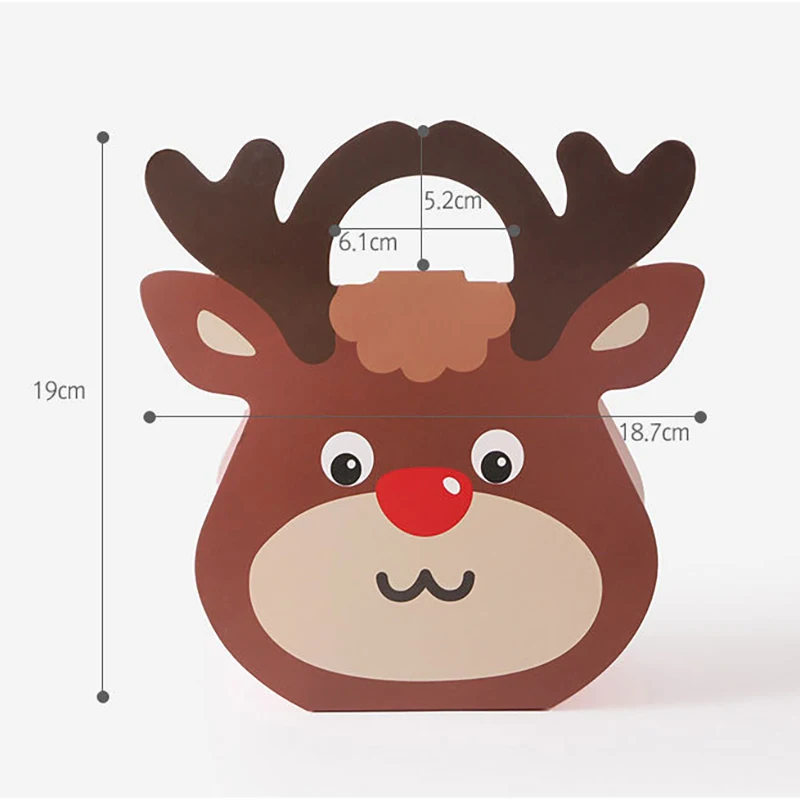 Рождественская коробка для конфет олень и Рождественская елка для гостей, бумажные упаковочные коробки для печенья, подарочные пакеты для рождественской вечеринки, Подарочный декор для детей