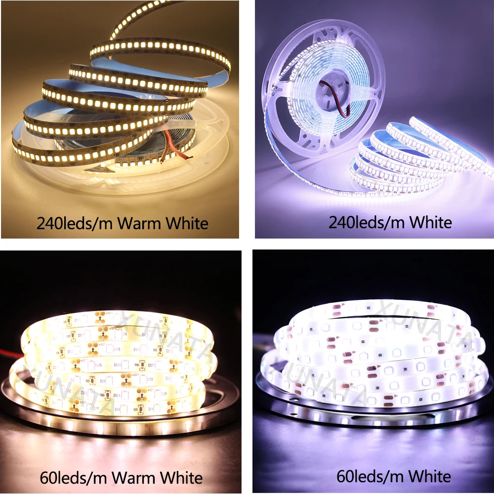5M DC12V Светодиодная лента Лента SMD 5054 2835 5630 120Leds / m Водонепроницаемая светодиодная лента Гибкая светодиодная лента Светодиодные ленты Светодиодные лампы