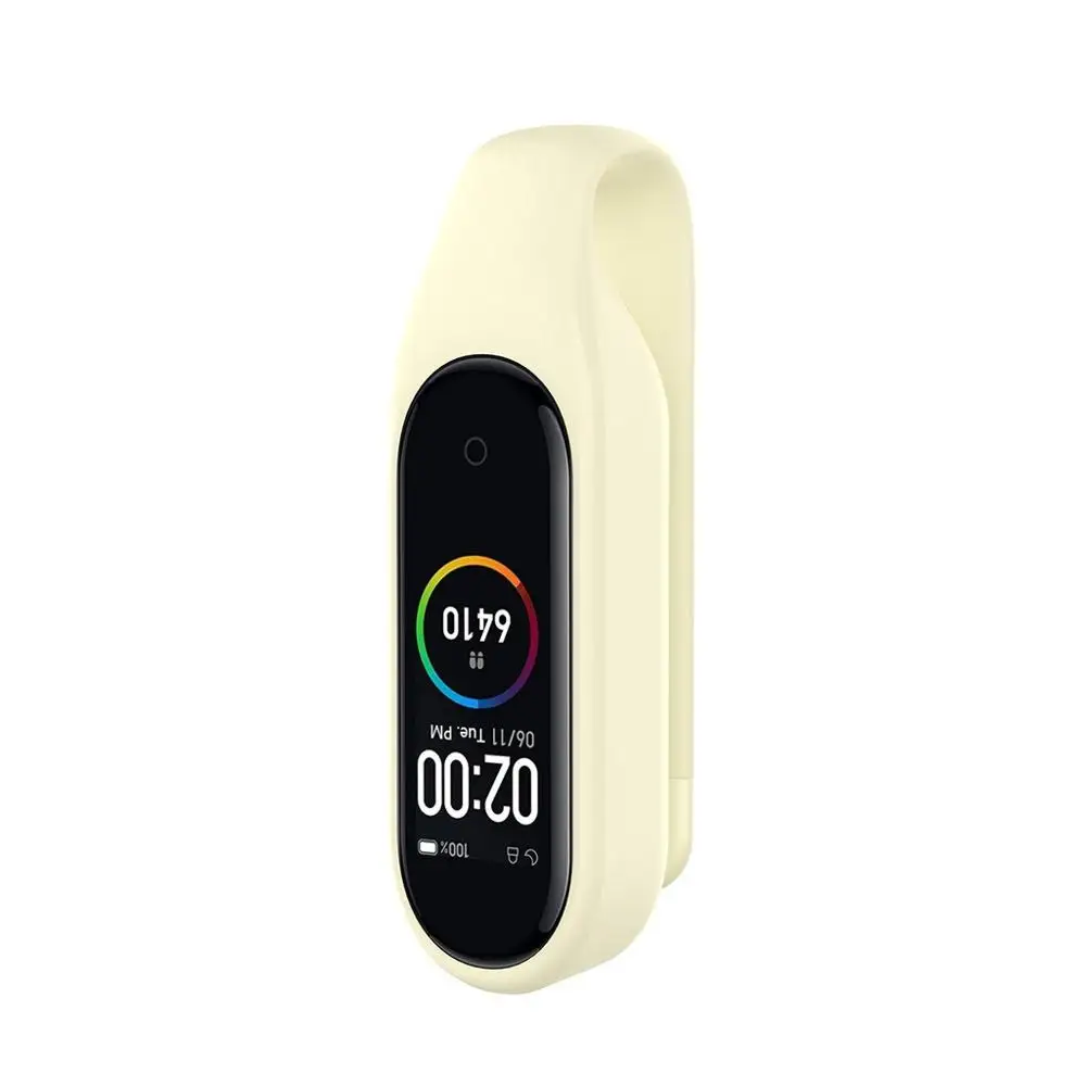 Силиконовый ремешок на запястье с застежкой зажим для Mi Band 4 3 Xiaomi браслет