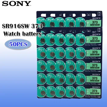 

50pcs Sony 100% Original 1.55V 373 SR916SW 916 SR916 Silver Oxide Watch Battery 373 SR916SW 916 Button Coin Cell MADE IN JAPAN