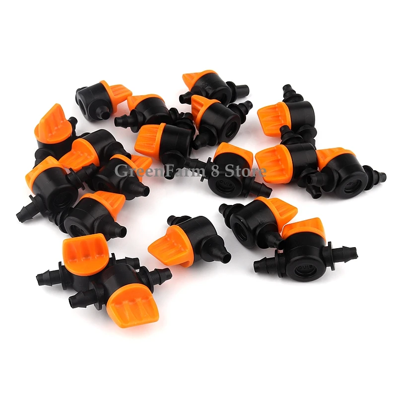 

10~100pcs 4/7-4/7mm Hose Mini Valve Garden Micro Irrigation Pipe Equal Connector Valve Watering System Sprinklers Joints