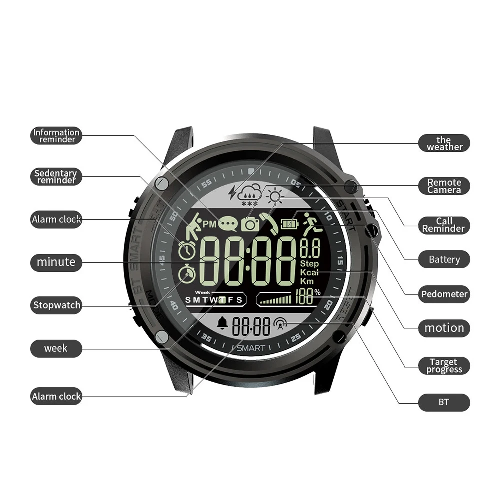 Умные часы LOKMAT MK06 с Bluetooth, установка цели, измерение расстояния, Водонепроницаемый Фитнес-трекер, шагомер для Android/iOS