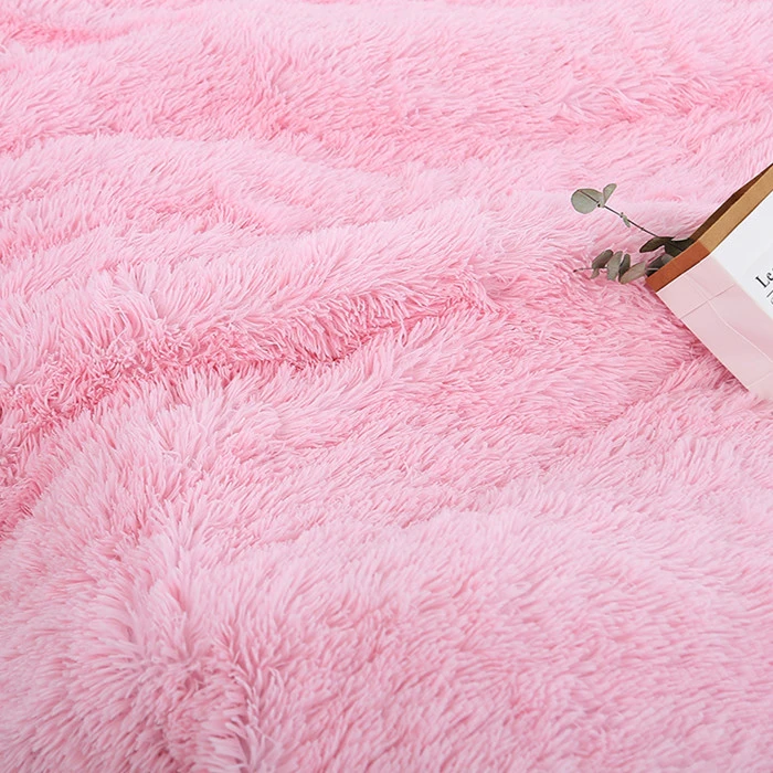 Light Pink Large Size Comfortable Plush Blanket For Bed Living Room Super Soft Fur Throw Blanket Sofa Cover Warm Bedding Sheet 200x230cm - Цвет: Light Pink