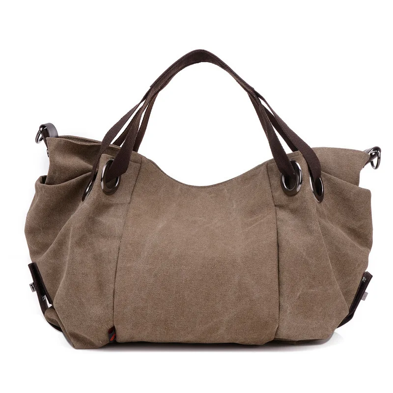 

Soft Fold Casual Tote Women's Handbag Shoulder Crossbody Bags Canvas High Capacity Messenger Bag for Women Female Bolsa Feminina