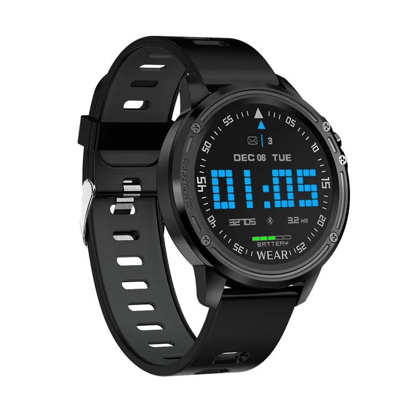 L8 умные часы мужские IP68 водонепроницаемые Reloj Hombre режим Смарт часы с ECG PPG кровяное давление пульсометр спортивные часы - Цвет: Черный