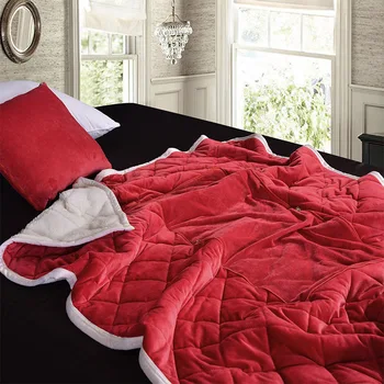 

Pure Color Soft Crystal velvet Sheep Cashmere Pillow Blanket Sofa Office Dual Purpose cushion Plush Throw Winter Warm Sheet