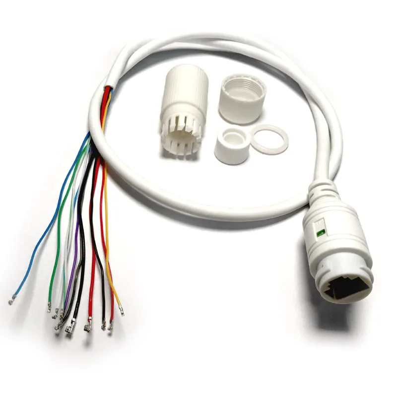 10pcs CCTV Waterproof POE LAN cable with weatherproof connector RJ45, Single status LED for CCTV IP camera board module 26h11313705a0 cable cont to cont i2c 800mm rm13704e12 rev a0 mb to led board