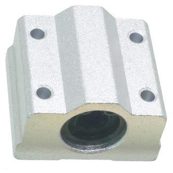 

SCS8UU 8mm Linear motion slide units bearing block Al Rail guide shaft CNC SILVER