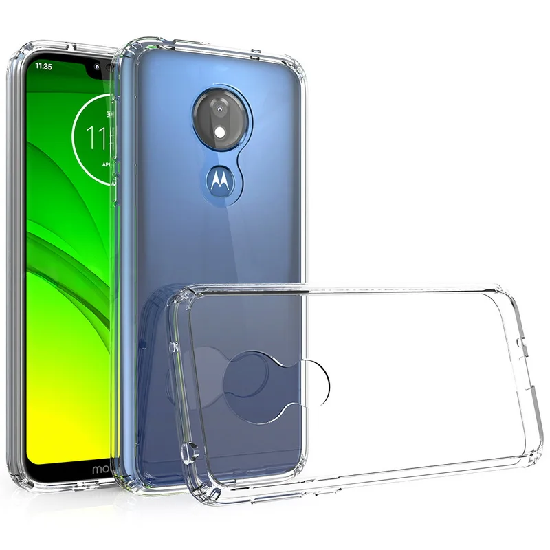 Для Motorola Moto G7 power чехол кристально чистый противоударный ТПУ+ жесткий акриловый чехол на заднюю панель для Moto G7 power чехол для телефона s защитный чехол