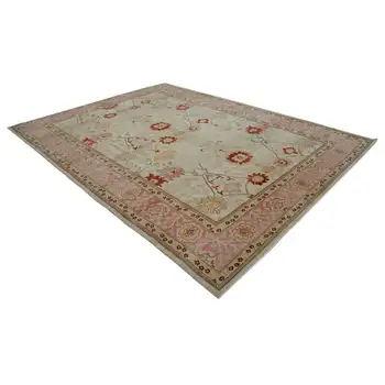 

270x360 Cm Beige Handmade Oushak Rug-9x12 Ft