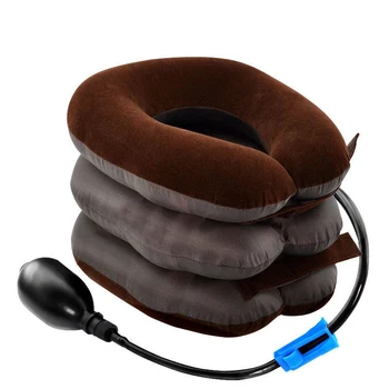 

Inflatable Air Compressor Neck Cervical Traction Collar Therapy Massage Pillow Pain Relief Travel Car Cover Cushion