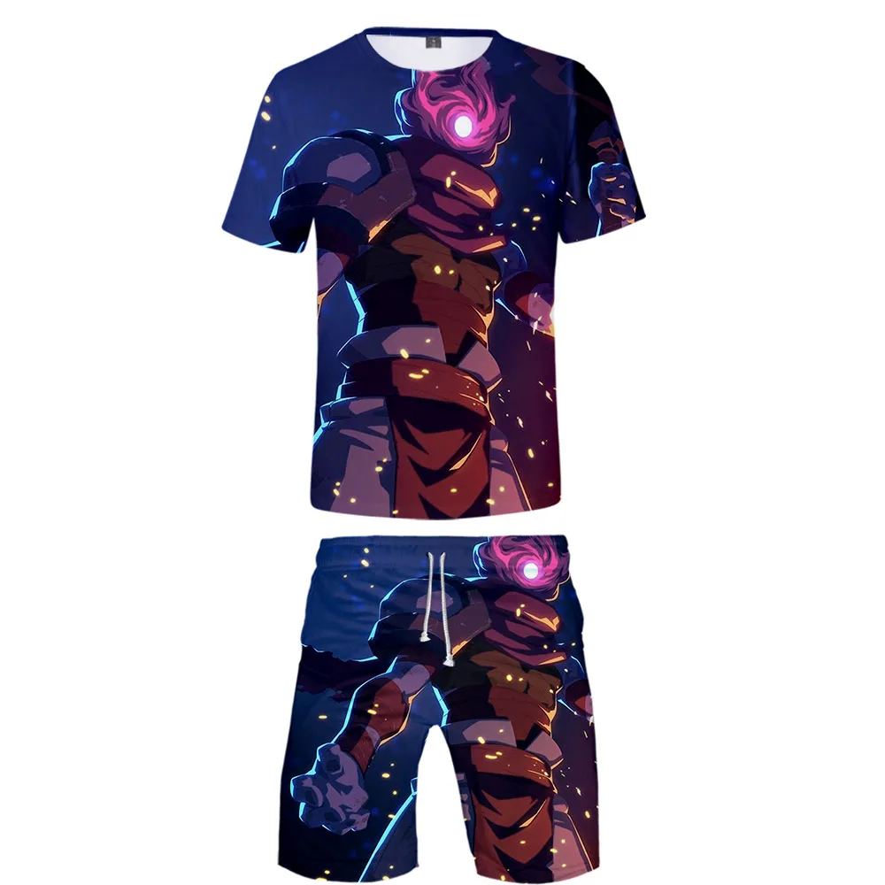 Dead Cells комплект из двух предметов футболка и шорты Harajuku для мужчин Dead Cells футболка уличная Harajuku короткий рукав Футболка для мужчин