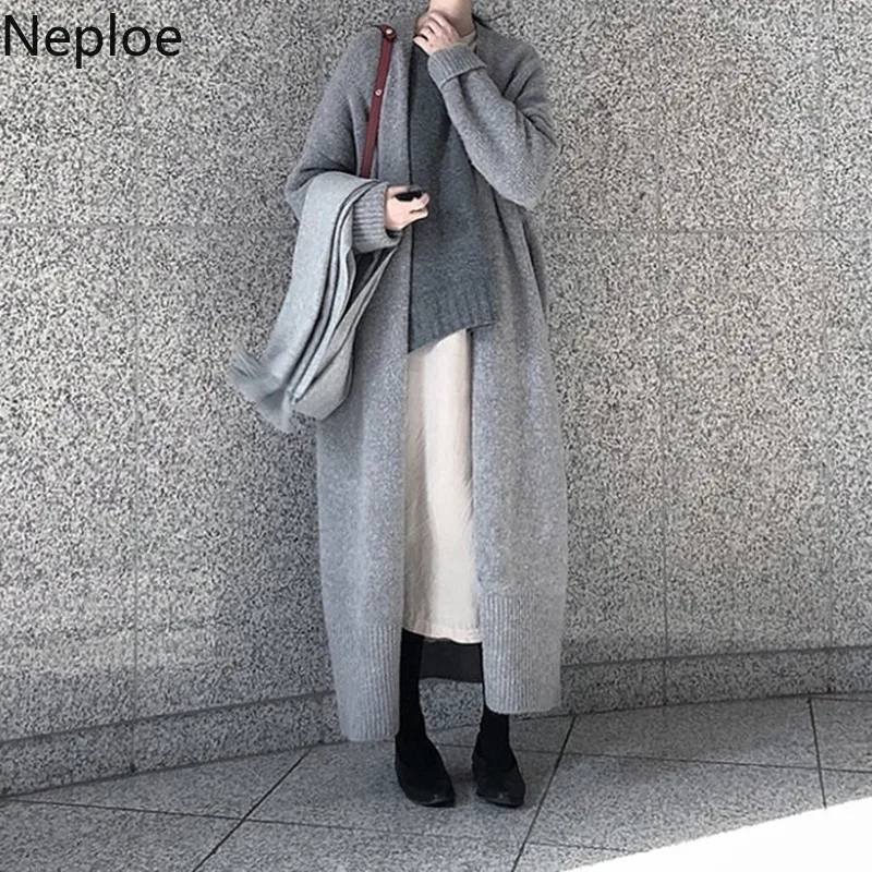 

Neploe Cardigans Autumn Winter New 2019 Maxi Sweater Loose Slim Crazy Style Pull Femme Thick Casual Long Sleeve Coat 46552